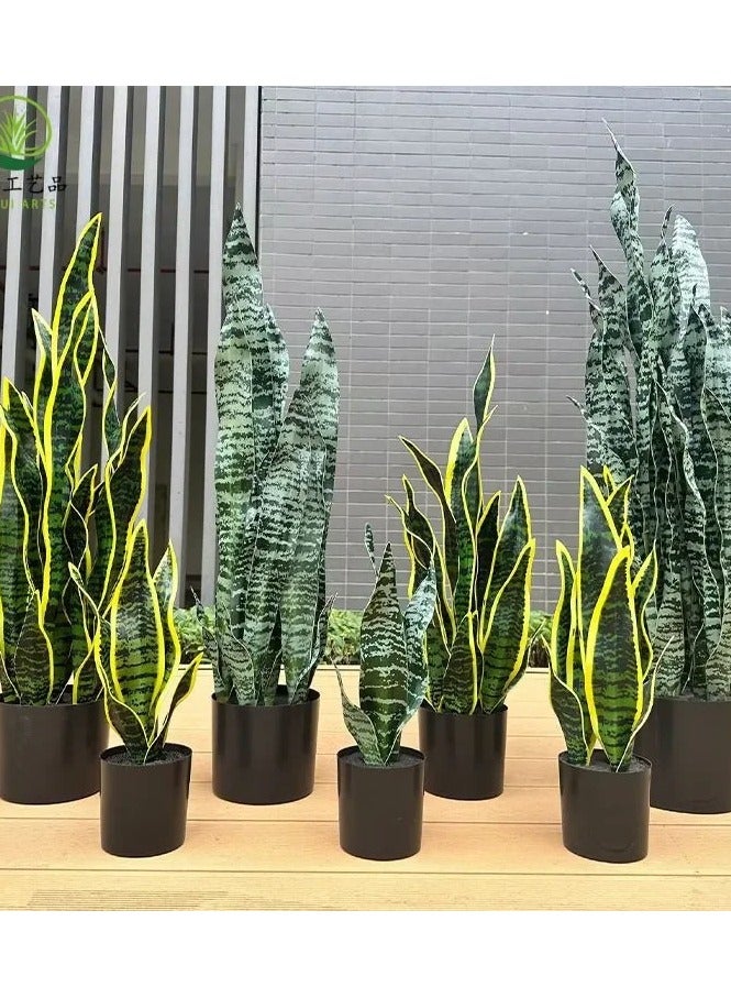 ماركة غير محددة نبات الثعبان الاصطناعي، سانسيفيريا مزيفة، 80 سم، 7 جذور، نباتات صناعية، لتزيين المنزل، المكتب، غرفة المعيشة، غرفة النوم، للديكور الداخلي والخارجي  - Image 3