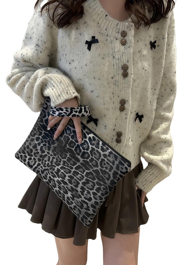 Suillty Women's Oversized Snakeskin Cow Print Clutch Envelope Bag Messenger Handbag Tote Wristlet Bag - Image 2