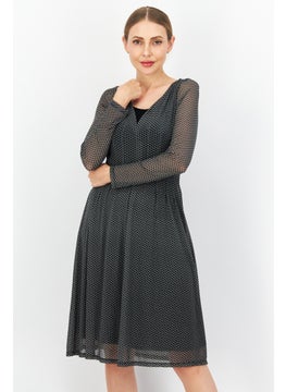 Zero Women Printed Midi Dress, Olive  - Image 1