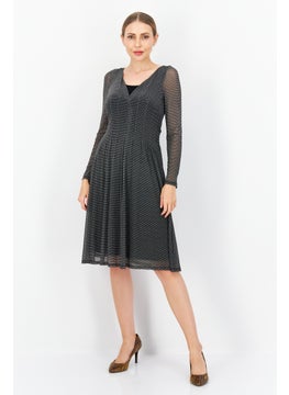 Zero Women Printed Midi Dress, Olive  - Image 2