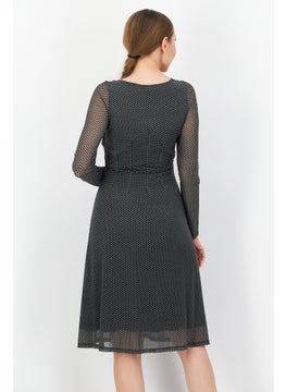 Zero Women Printed Midi Dress, Olive  - Image 4
