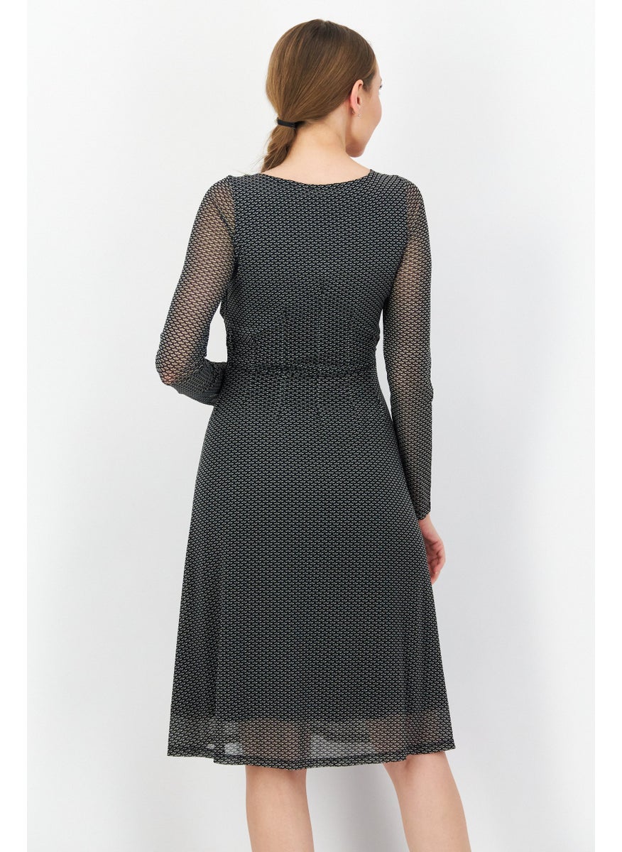 Zero Women Printed Midi Dress, Olive  - Image 4
