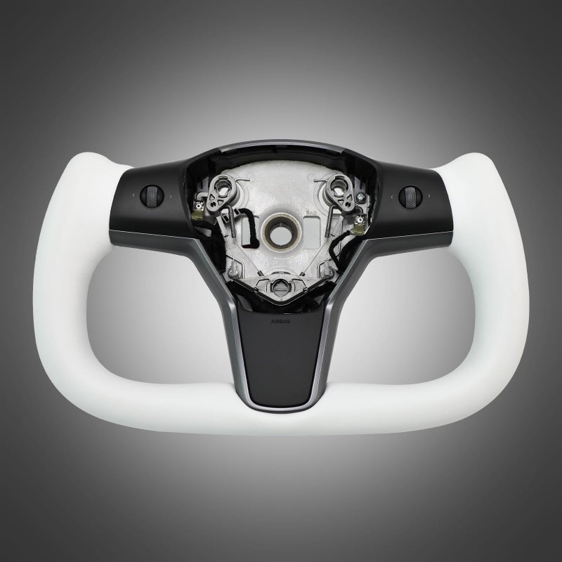 ZIMABLUE Yoke Steering Wheel for Model 3Y20172023 Steering Wheel with Heating Function Compatible with Tesla Model 3 Y