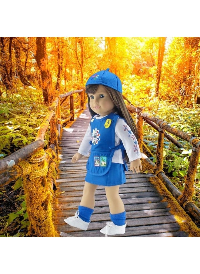Emily Rose Emily Rose 18 Inch Doll Clothes | 18" Doll Daisy Girl Scout-Inspired 5 Piece Doll Clothing Uniform, Including Tunic with Embroidered Patches! | Gift Boxed!  - Image 3