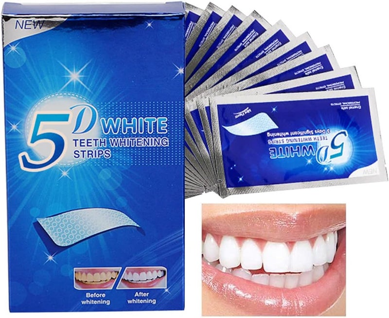 5D White Teeth Whitening Strips Advanced Fast Effective 3 Days Signific... - Image 1