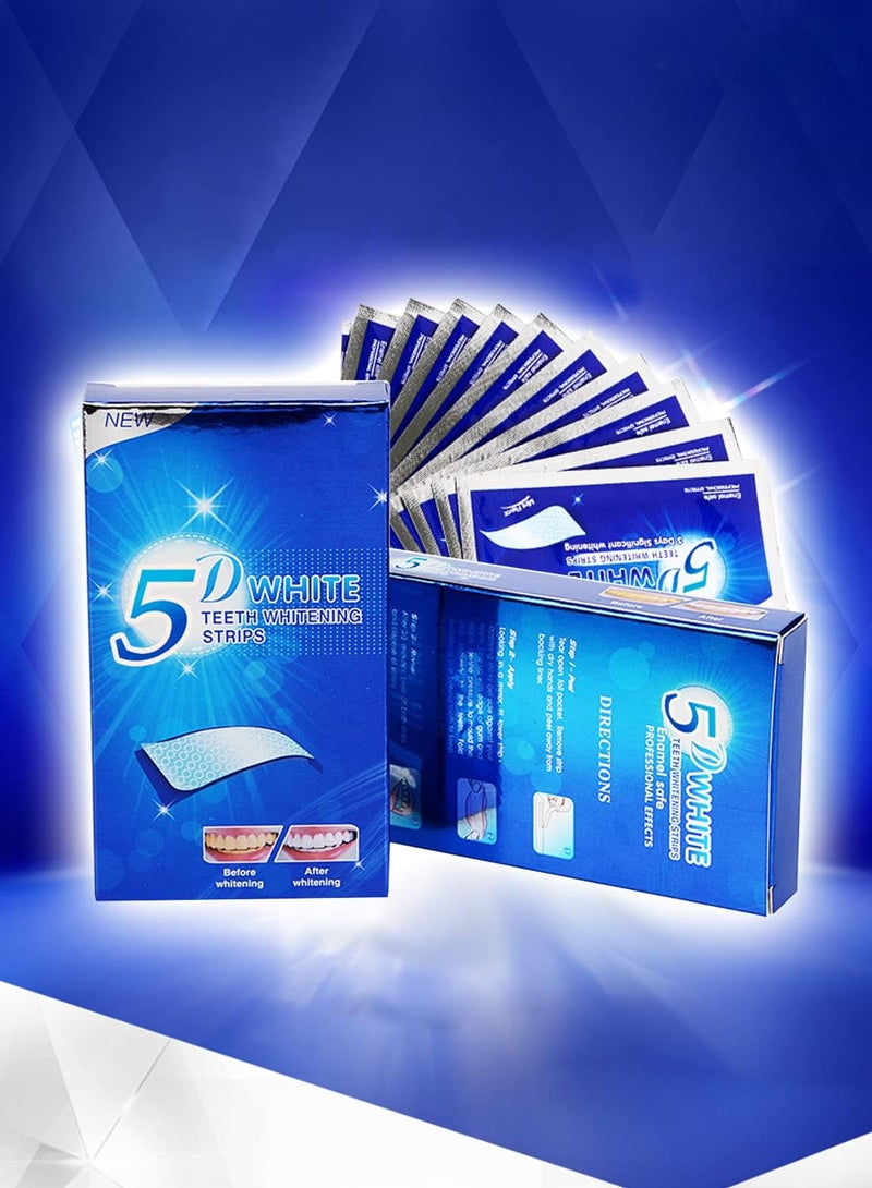 5D White Teeth Whitening Strips Advanced Fast Effective 3 Days Signific... - Image 2