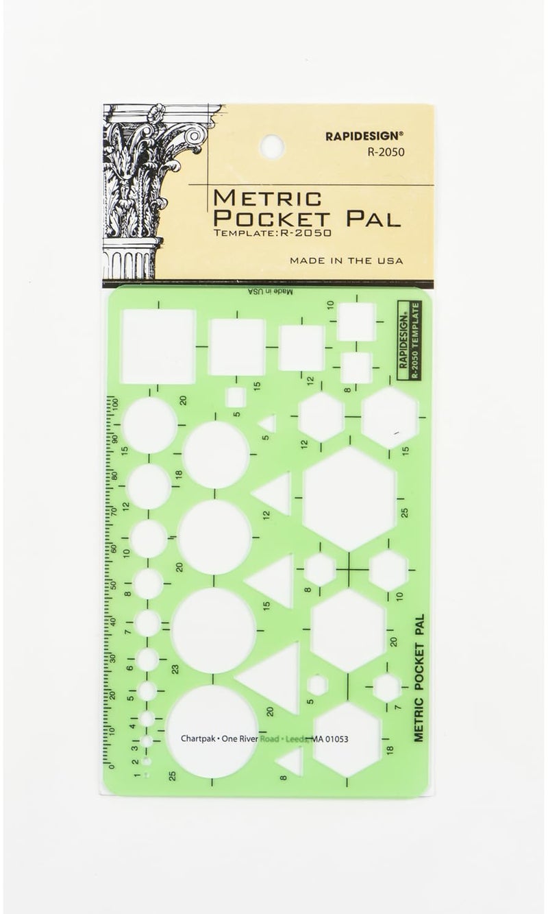 Rapidesign Metric Pocket Pal Template 1 Each R2050