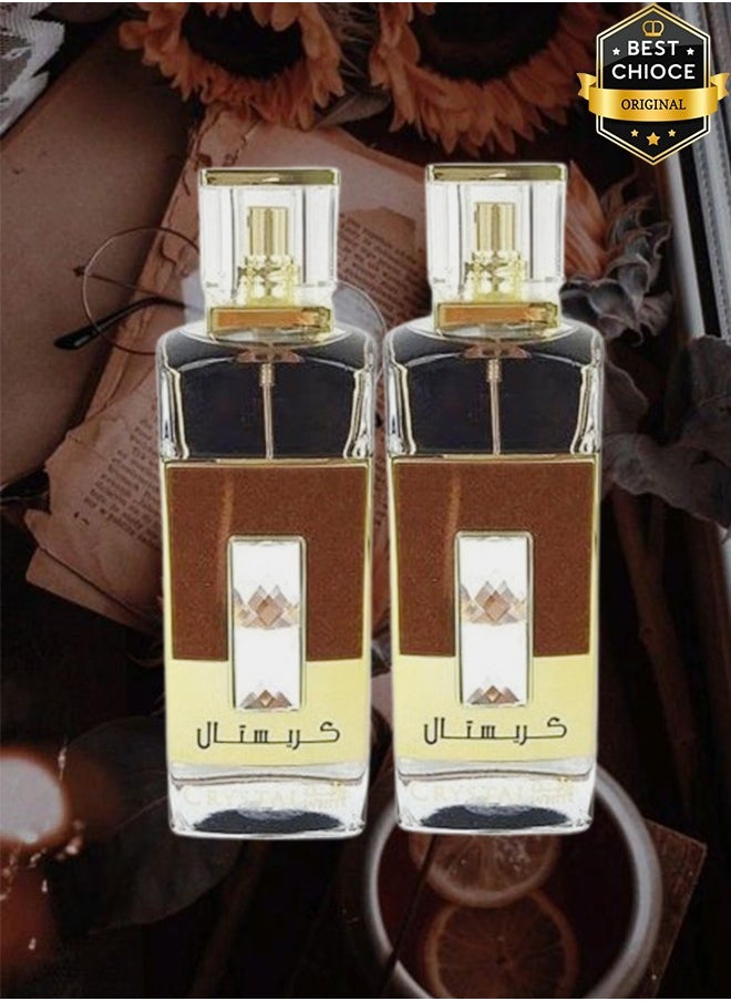 أرض الزعفران 2 قطع عطر كريستال وايت 100 مل  - Image 1