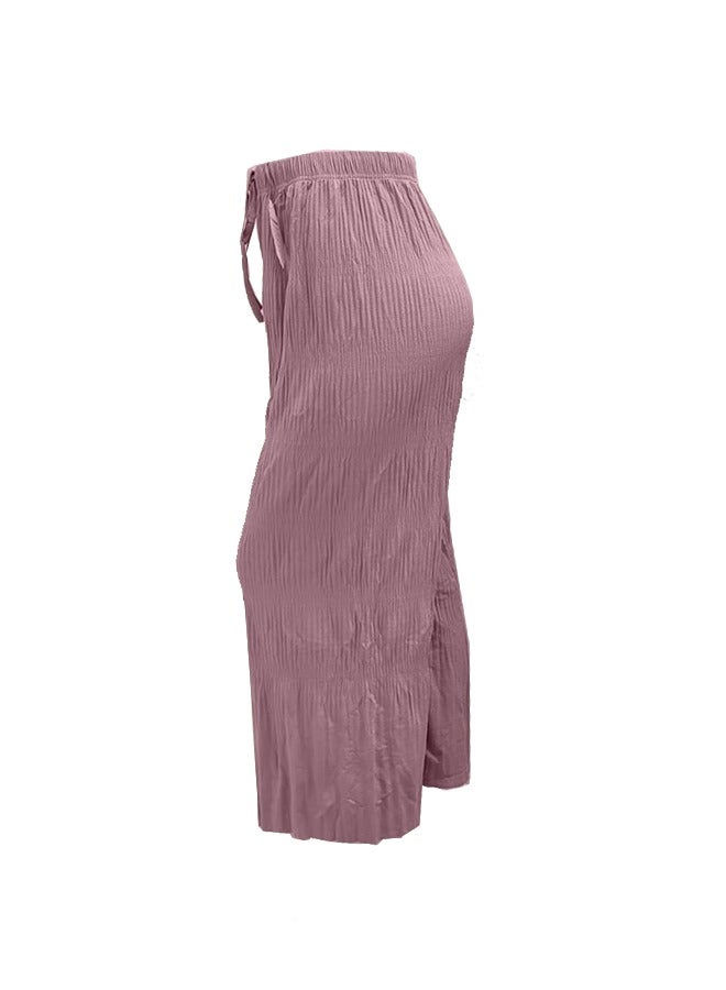 SD Wide Leg Pants With Elastic Waist