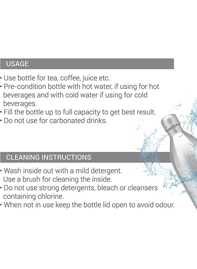 Steel Duo Dlx Stainless Steel Vacuum Bottle 500 ml