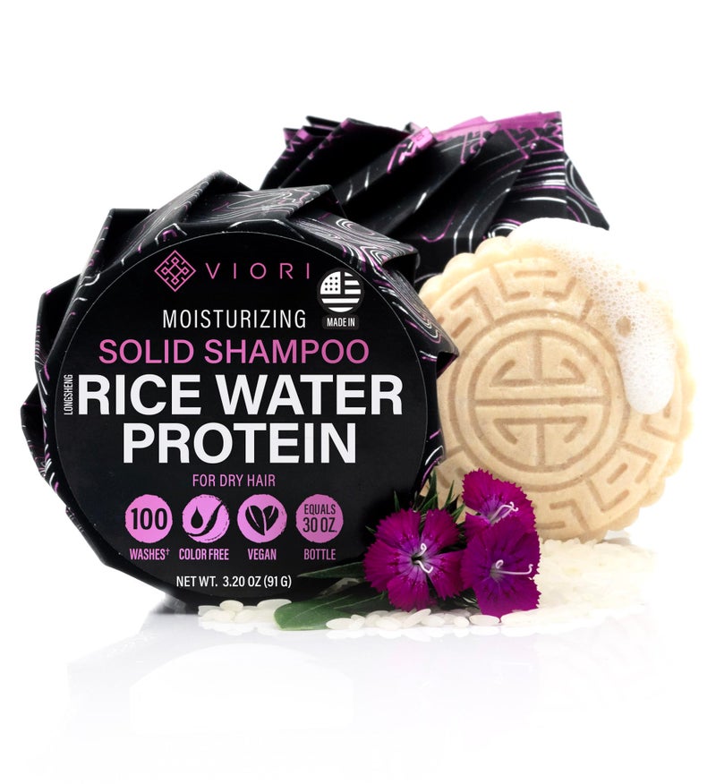 Viori Terrace Garden Shampoo Bar Made with Rice Water - Handcrafted All Natural Shampoo Bars - Sulfate Free - Image 1