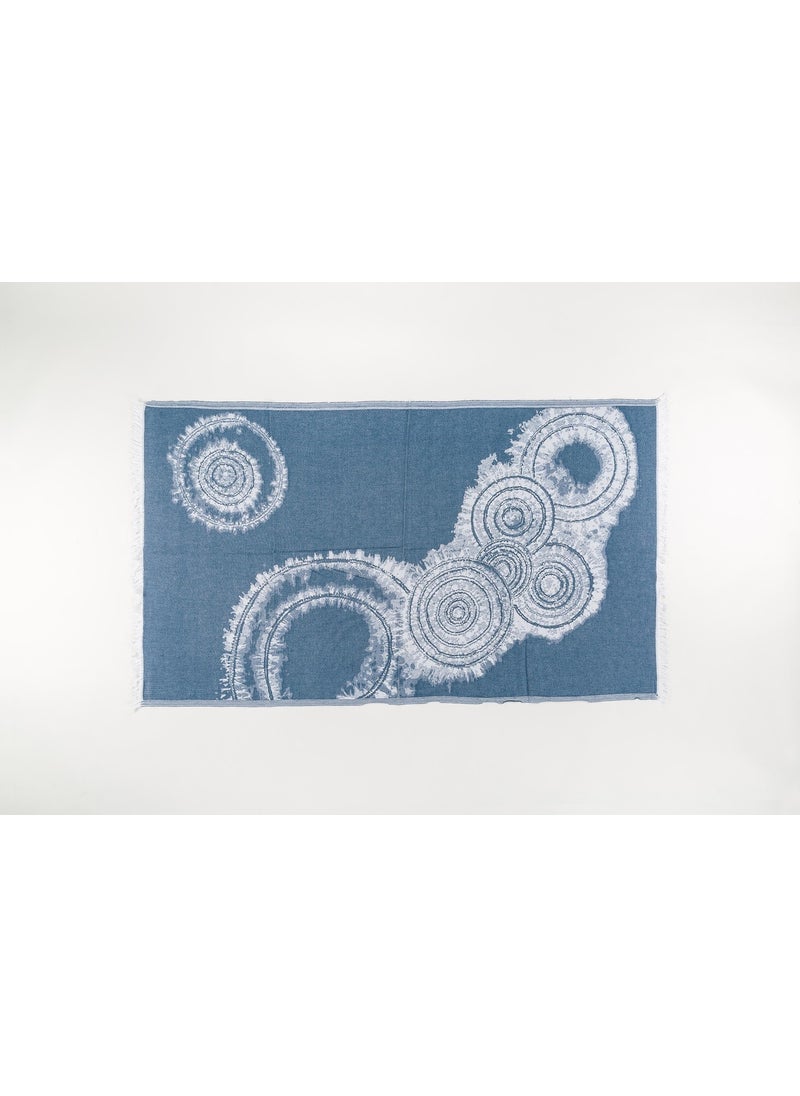 Rosa Bianca Blue Shibor Jacquard Cotton Loincloth 