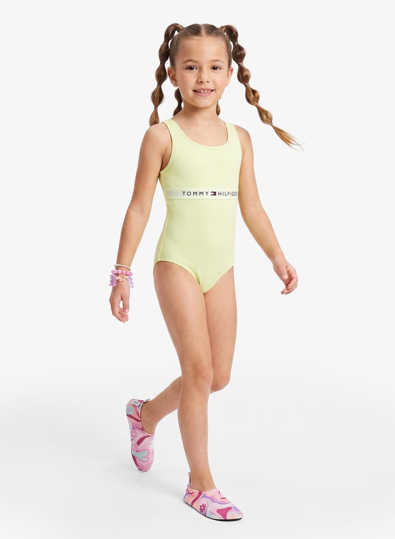TOMMY HILFIGER Kids Logo Band One-Piece Swimsuit - Image 3