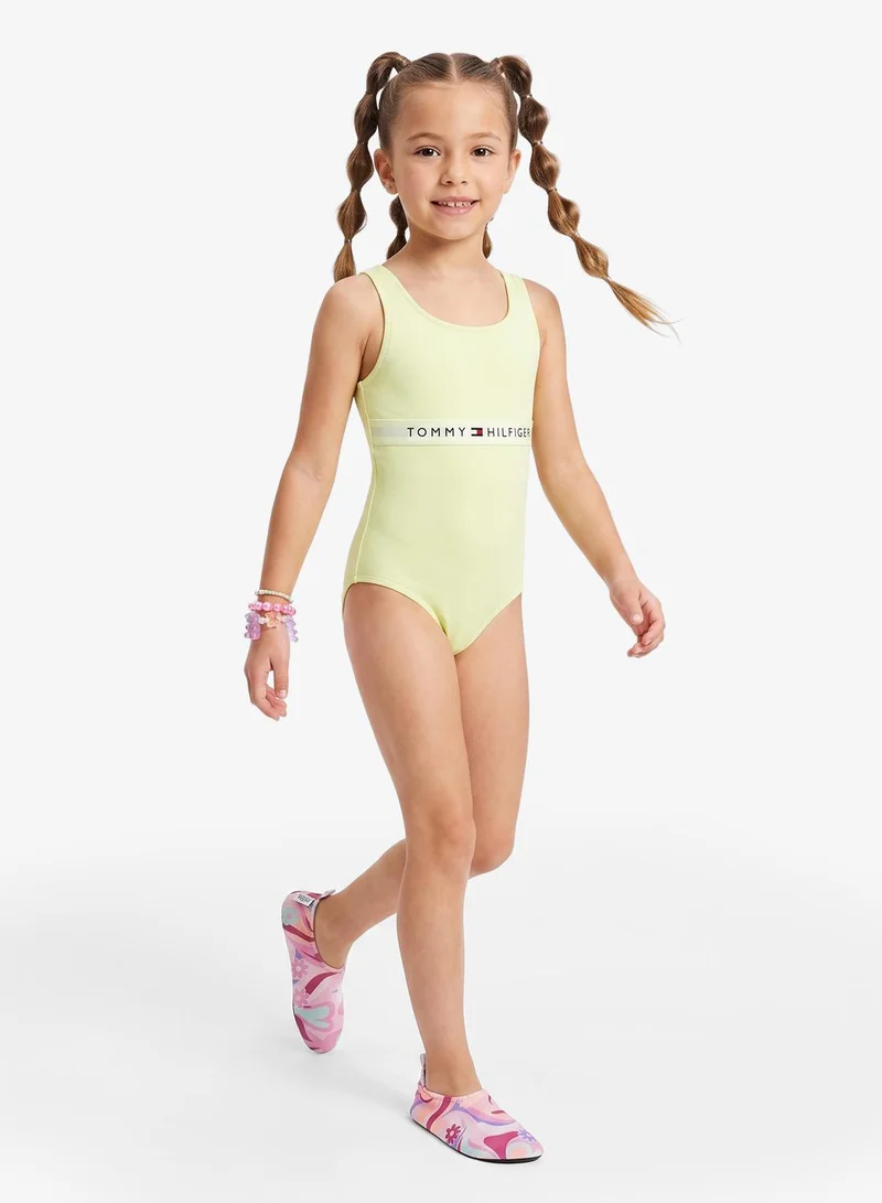 Tommy Hilfiger Kids Logo Band One-Piece Swimsuit