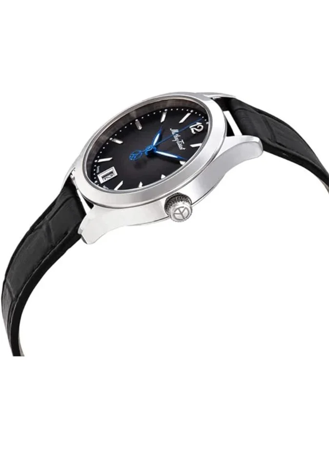 Mathey-Tissot Urban Leather Quartz Black Dial Ladies Watch - D411AN