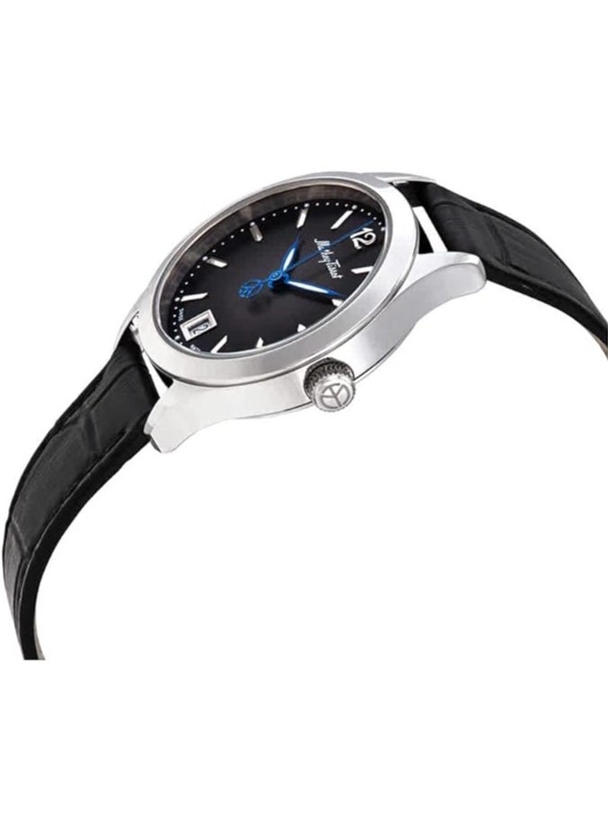 Mathey-Tissot Urban Leather Quartz Black Dial Ladies Watch - D411AN  - Image 2