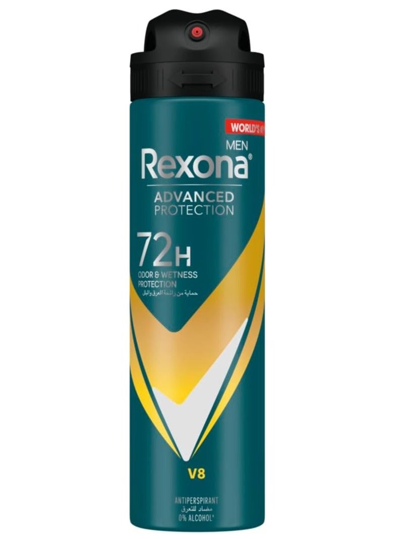 Rexona Advanced Protection 72H Odor & Wetness Protection V8 Antiperspirant Spray For Men 150ML