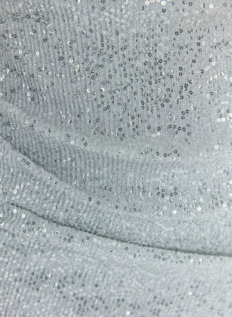 trendyol Sweetheart Neck Sequin Detail Dress