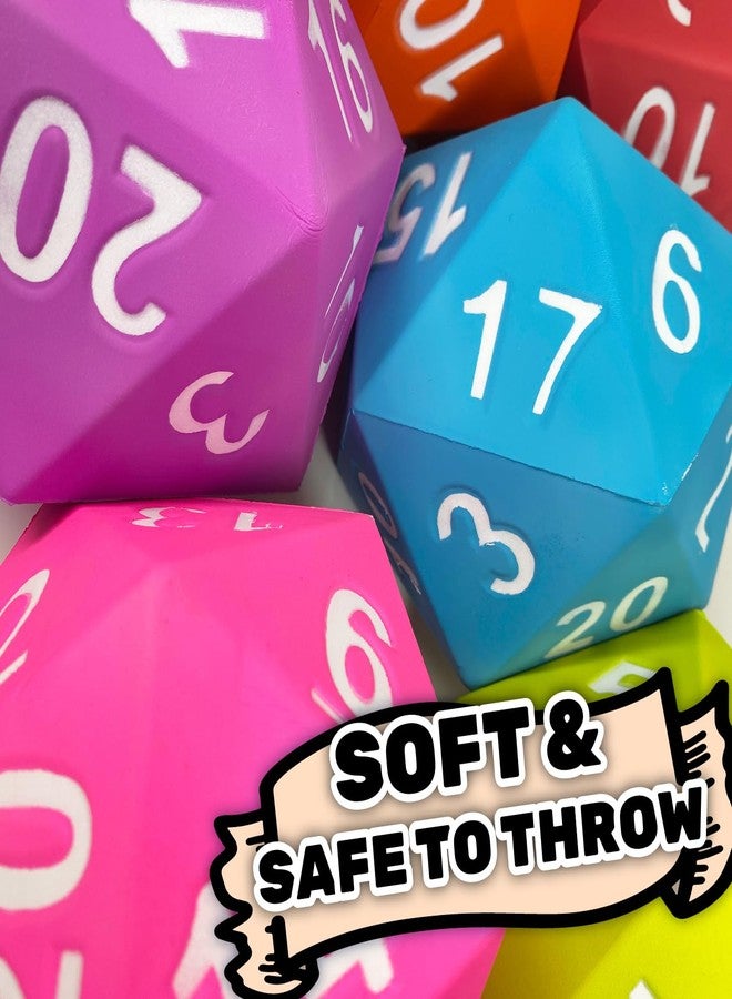 KESS Giant D20 Foam Dice: Oversized 20-Sided Dice for RPG and Collectors - 6 Vibrant Colors, Perfect for Outdoor Fun in Backyard, Pool, Beach. Ages 6+ (Purple) - Image 2
