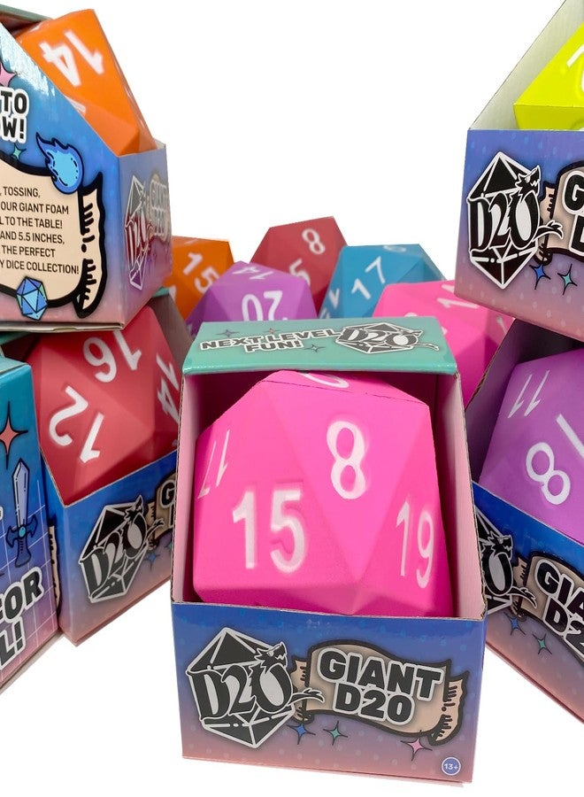 KESS Giant D20 Foam Dice: Oversized 20-Sided Dice for RPG and Collectors - 6 Vibrant Colors, Perfect for Outdoor Fun in Backyard, Pool, Beach. Ages 6+ (Purple) - Image 5
