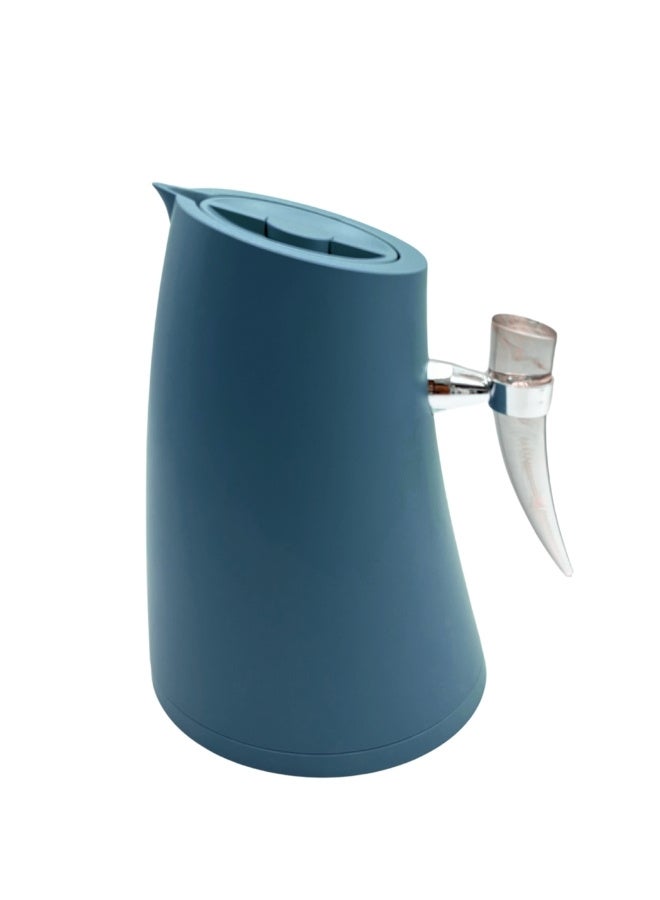 Raz قارورة مفرغة من الهواء على شكل طائر للاستخدام المنزلي أو المكتب أو التخييم، سعة 1 لتر، ساخنة أو باردة، لون أزرق - Image 2