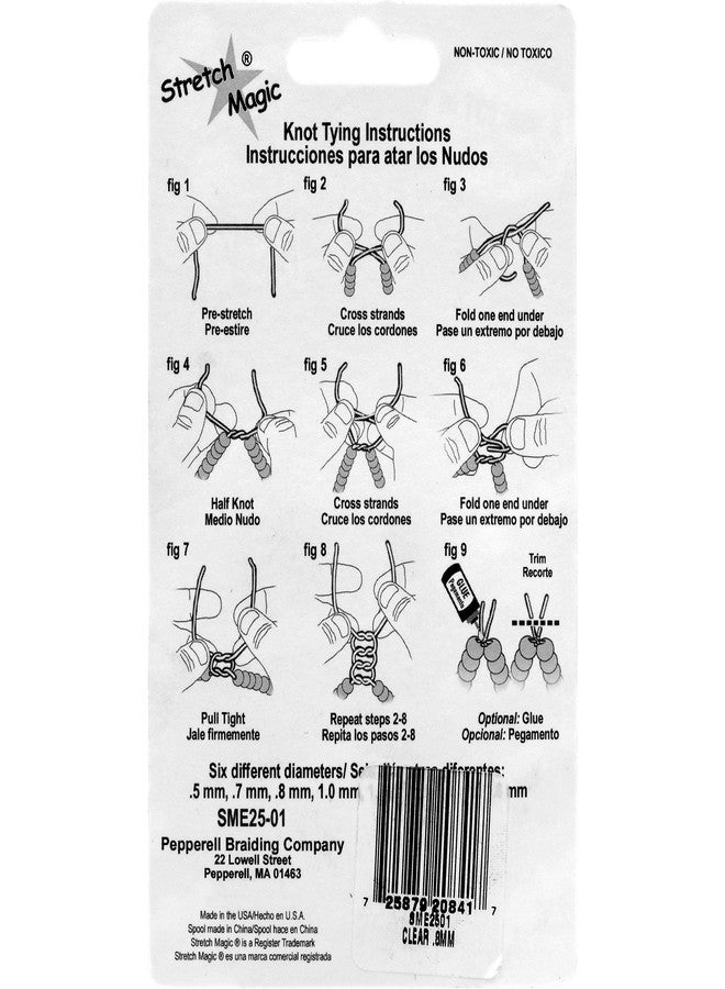 Stretch Magic Beading Cord - 0.8mm - Clear - 25m - Making Elastic Bracelets - Image 3