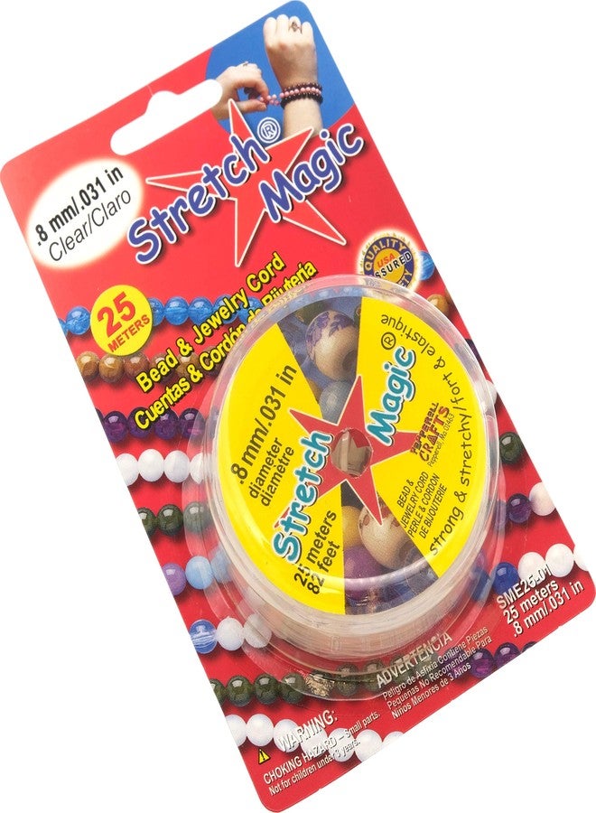 Stretch Magic Beading Cord - 0.8mm - Clear - 25m - Making Elastic Bracelets - Image 2