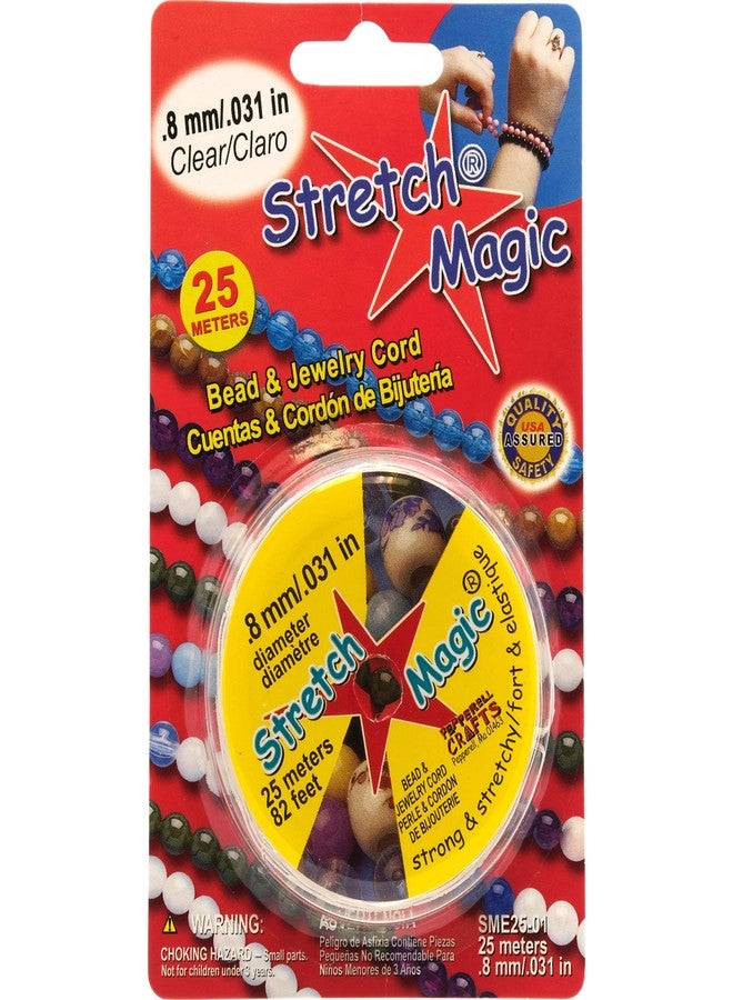 Stretch Magic Beading Cord - 0.8mm - Clear - 25m - Making Elastic Bracelets - Image 1