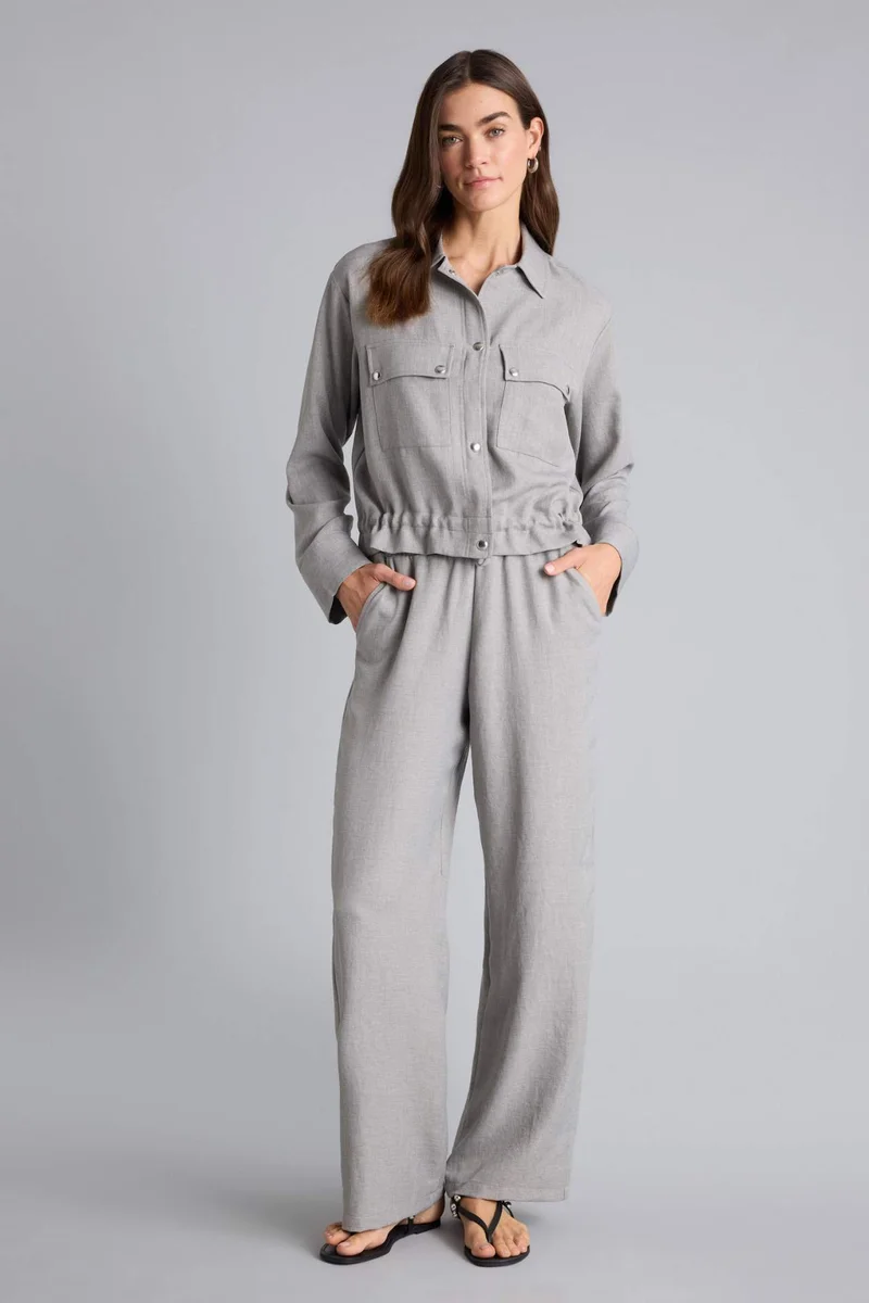 ديفاكتو Wide Leg Wide Leg Double Pocket Trousers