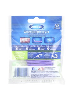 Dentek DenTek, Slim Brush Interdental Cleaners, Advanced Clean, Fresh Mint, 32 Count  - Image 2