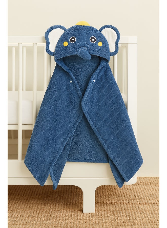 كايندر فالي منشفة على شكل عباءة بغطاء للرأس - فيل - Image 4