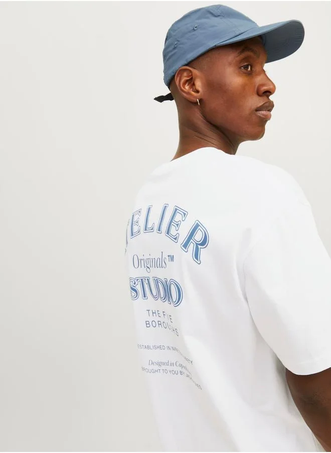 JACK & JONES Brooklyn Back Print Crew Neck T-Shirt