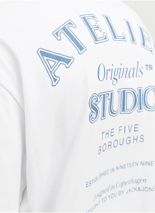 JACK & JONES Brooklyn Back Print Crew Neck T-Shirt