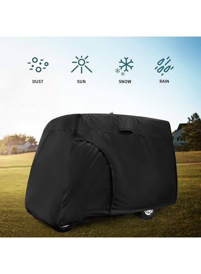 Golf Cart Cover 2/4/6 Passenger, Water-proof Golf Club Car Rain Covers 2/4 Passenger, Outdoor Protective Golf Cart Covers, Golf Cart Enclosure Accessories(245) - Image 4