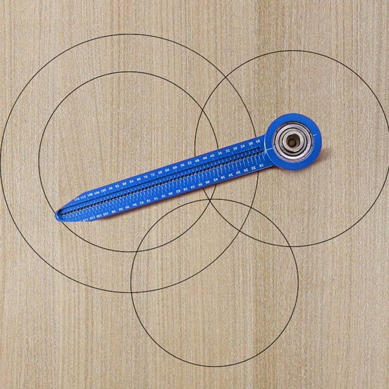 NULYLU High Precision Aluminum Compass Circle Ruler Marking Gauge Hole Ruler Woodworking Tool - Image 3