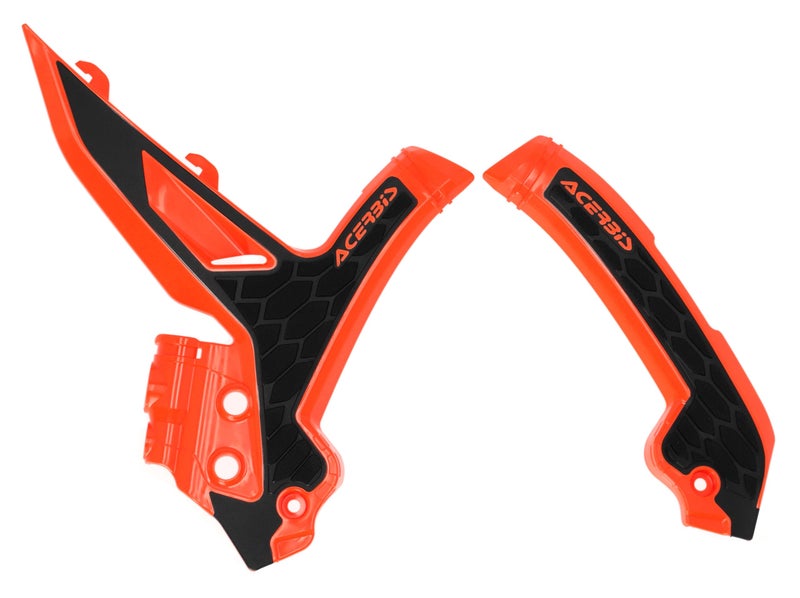 Acerbis X-Grip Frame Protectors-KTM-SX/SX-F 125-450-23-24-Orange/Black - Image 3