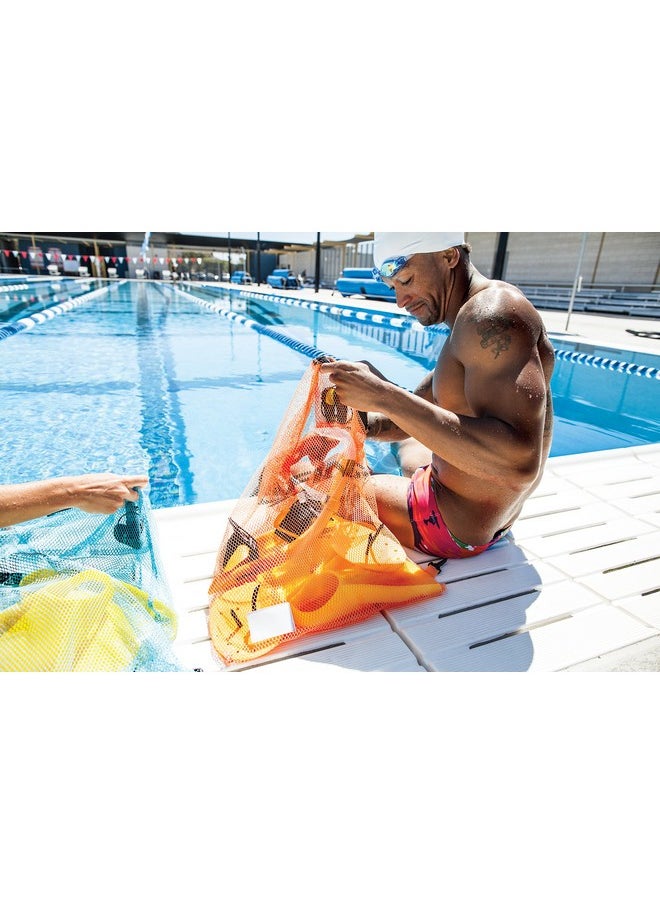 FINIS Mesh Gear Bag Mesh Swim Bag For Swim Gear And Accessories Pool Bag To Hold Goggles Swim Fins And Snorkels Red  - Image 4