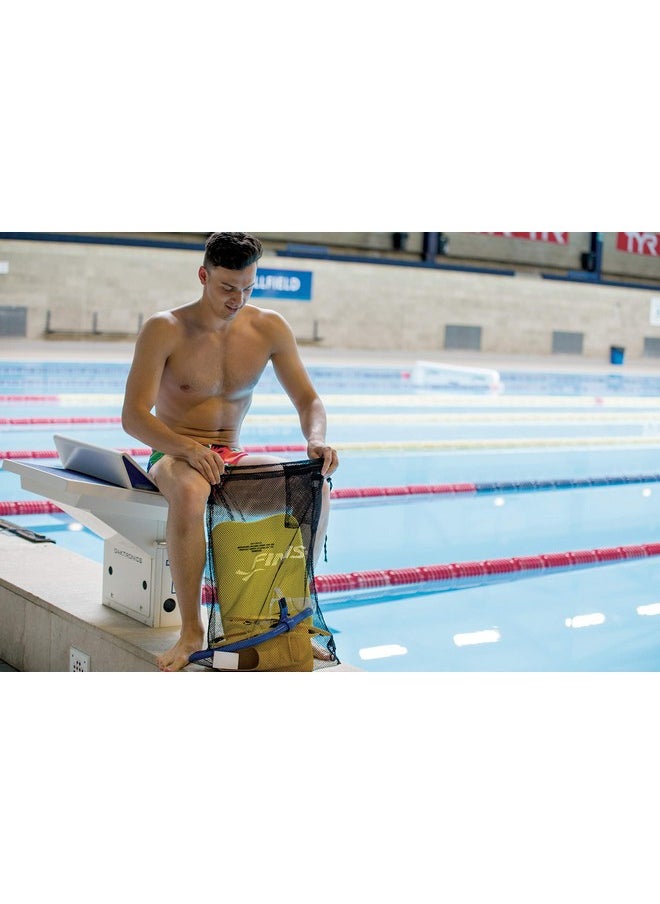 FINIS Mesh Gear Bag Mesh Swim Bag For Swim Gear And Accessories Pool Bag To Hold Goggles Swim Fins And Snorkels Red  - Image 3