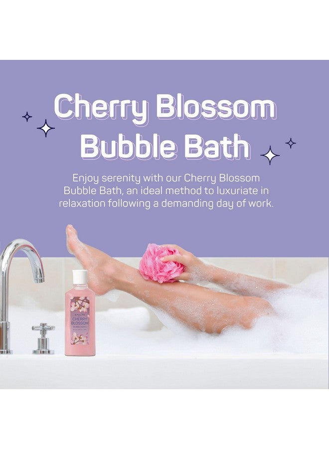 SpaLife SpaLife Cherry Blossoms Gift Set - 5-Piece Bath and Shower Caddie, Bubble Bath, Shower Gel, Bath Salts, Body Lotion, Relaxing Luxury at Home Spa Experience, Perfect Christmas Bath Gift for Women - Image 5