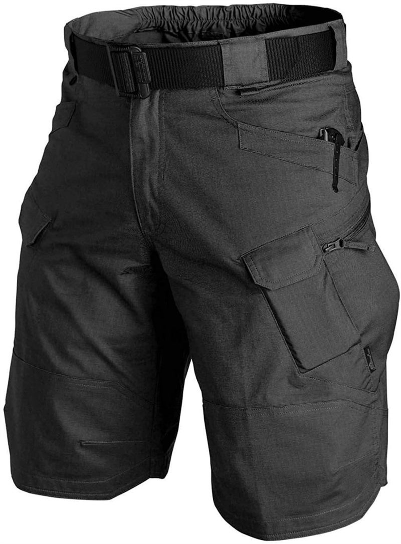 Hiking Shorts: Black XXXL Ripstop Polyester-Cotton Blend - Upgraded Durable Quick-Dry Water Resistant Outdoor Shorts for Men’s Hiking Camping Fishing Casual Outdoor Activities - Image 1