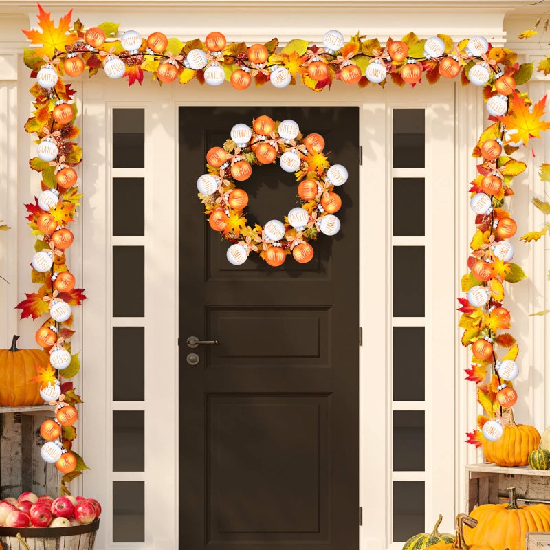 Vinsot 12 Pcs Thanksgiving Ornaments 2.36 Inch Orange Christmas Ornaments Fall Tree Decorations Plastic Autumn Harvest Hanging Ornaments Fall Thanksgiving Decor for Xmas Tree Home Decor - Image 5