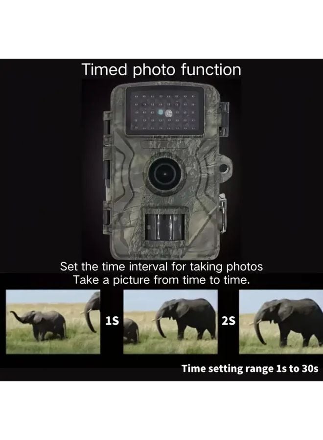 Army Green 1080P HD Wildlife Trail Camera 2 Inch LCD IR Night Vision 0 7s Trigger - Image 4