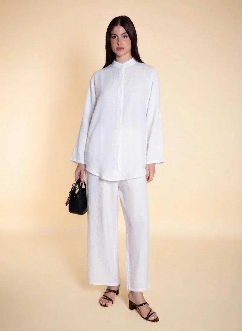 SHAPES STAND COLLAR SHIRT SET