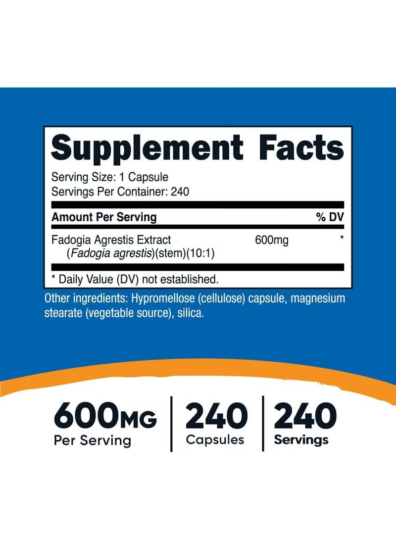 Nutricost, فادوجيا أجريستيس، 600 مجم، 240 كبسولة - Image 4