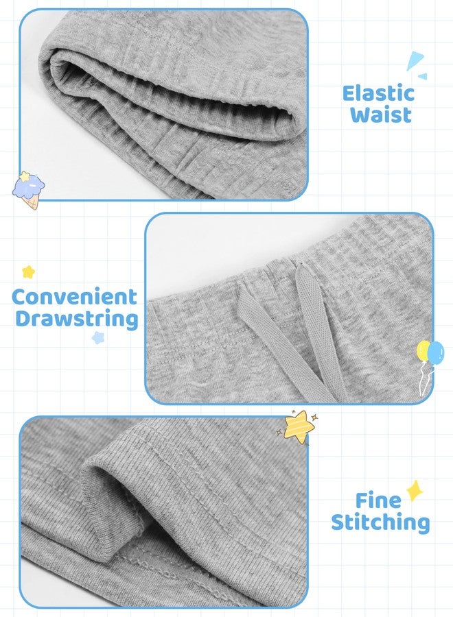 Resinta 4 Packs Unisex Baby Toddler Cotton Shorts Baby Pull-on Shorts with Drawstring Soft Summer Clothes for Daily Wear - Image 3