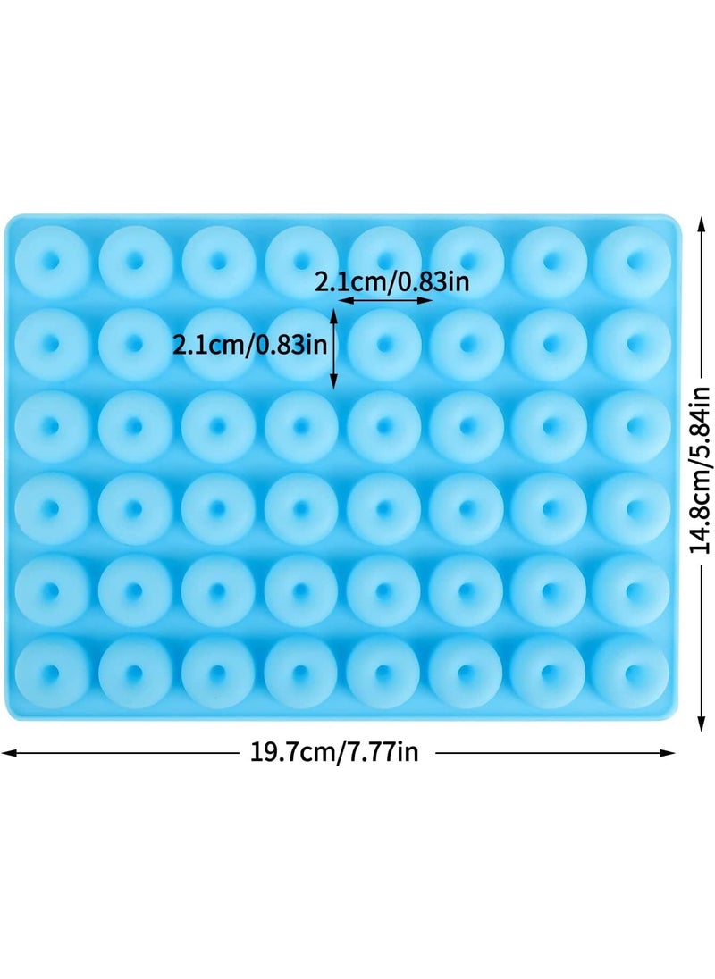 Karp KARP 48 Cavity Silicone Nonstick Ring Gummy Candy Molds for Chocolate Jelly Ice Cube Candy Pralines Caramels Ganache Snacks Baking Candy Cake Decoration(Only 1 Qty)- Color May Vary  - Image 2