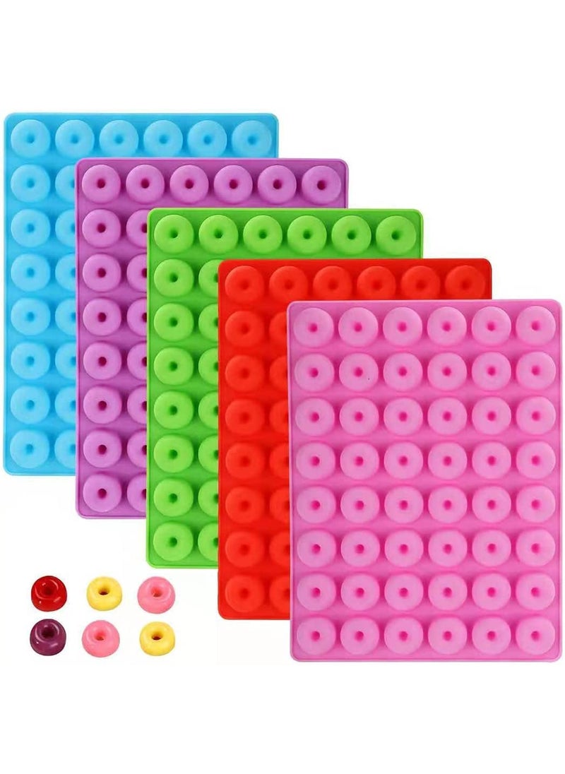 Karp KARP 48 Cavity Silicone Nonstick Ring Gummy Candy Molds for Chocolate Jelly Ice Cube Candy Pralines Caramels Ganache Snacks Baking Candy Cake Decoration(Only 1 Qty)- Color May Vary  - Image 1