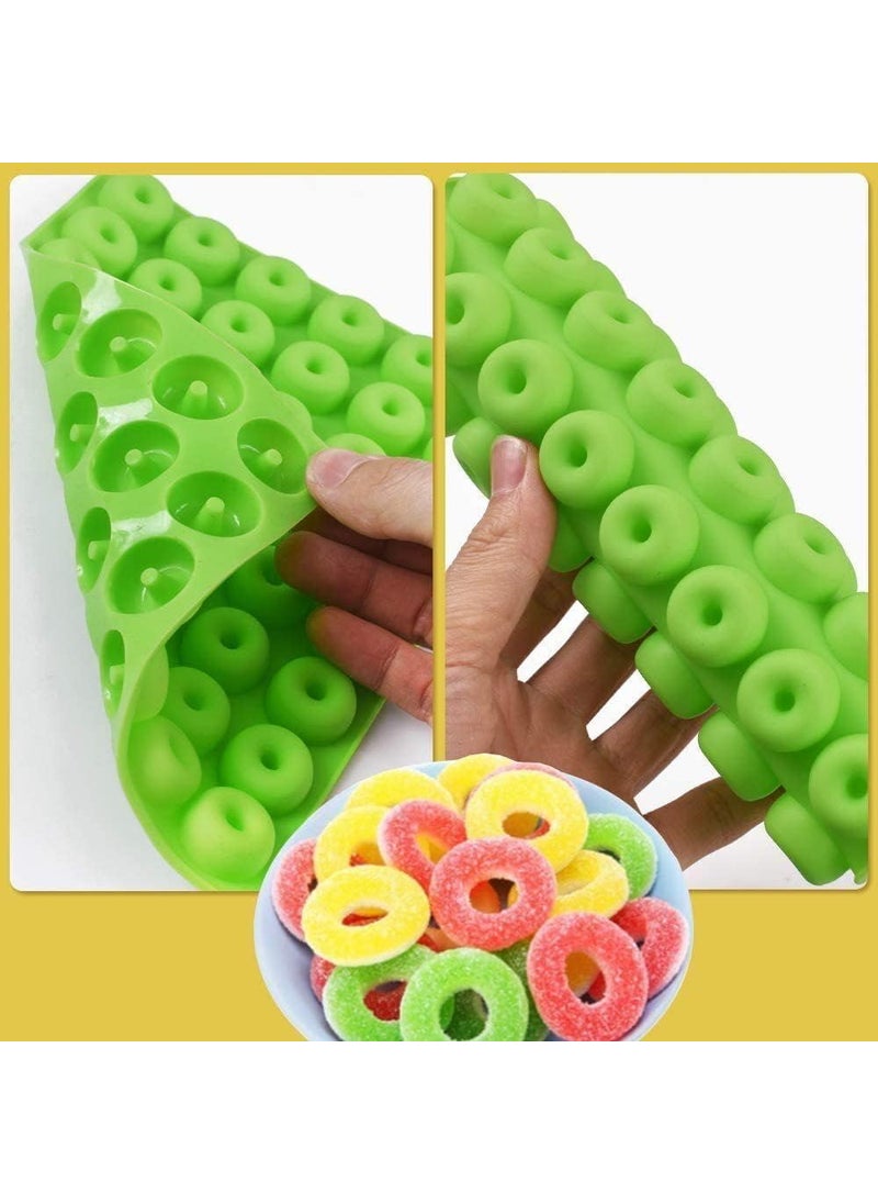 Karp KARP 48 Cavity Silicone Nonstick Ring Gummy Candy Molds for Chocolate Jelly Ice Cube Candy Pralines Caramels Ganache Snacks Baking Candy Cake Decoration(Only 1 Qty)- Color May Vary  - Image 5