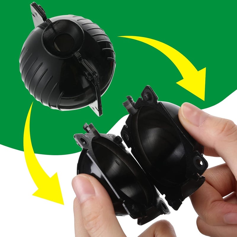 Riakrum 100 Pcs Air Layering Pods Reusable Plant Rooting Device Plant Root Growing Box High Pressure Propagation Ball Grafting Device Botany Root Controller for Tree Plants Asexual Reproduction Small Black  - Image 3
