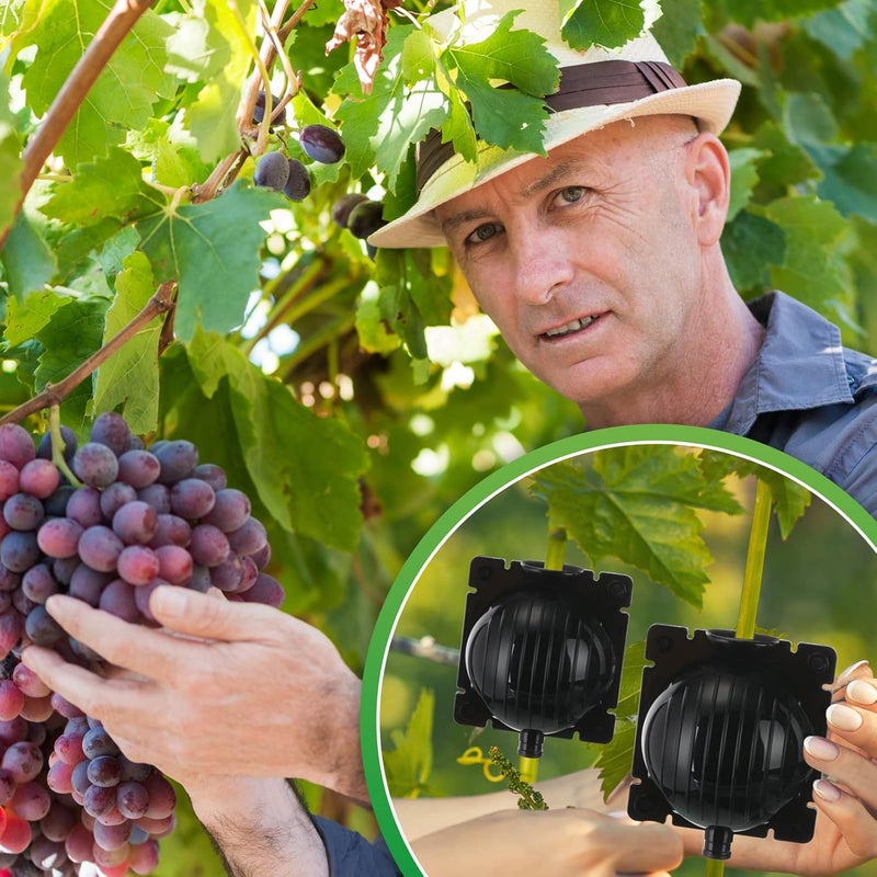 Riakrum 100 Pcs Air Layering Pods Reusable Plant Rooting Device Plant Root Growing Box High Pressure Propagation Ball Grafting Device Botany Root Controller for Tree Plants Asexual Reproduction Small Black  - Image 4